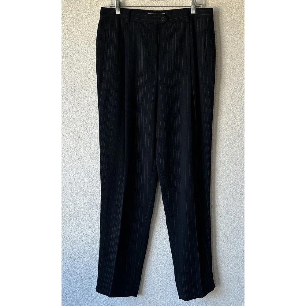 Garfield & Marks Sydney Trouser Pinstriped Pants Women's Size 14 Slacks